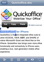 Quickoffice iPhone