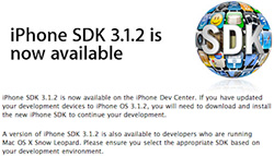 iPhone SDK 3.1.2