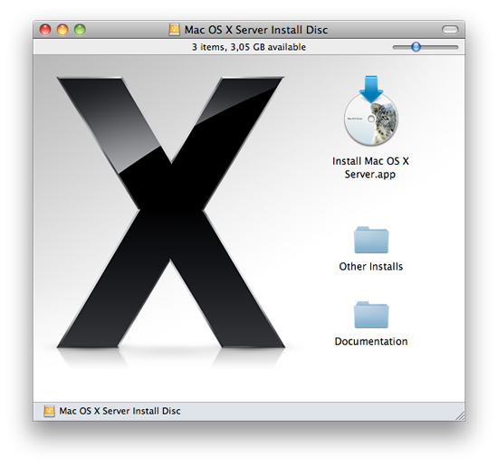 Mac OS X Server v10.6 Snow Leopard Server インストール