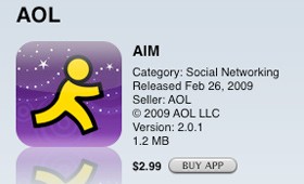 プッシュ通知 / AIM / iPhone OS 3.0