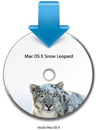 Mac OS X Snow Leopard インストールアイコン